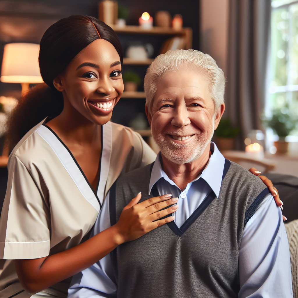 infirmière souriant avec patient