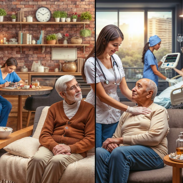 soins infirmiers à domicile vs soins hospitalier